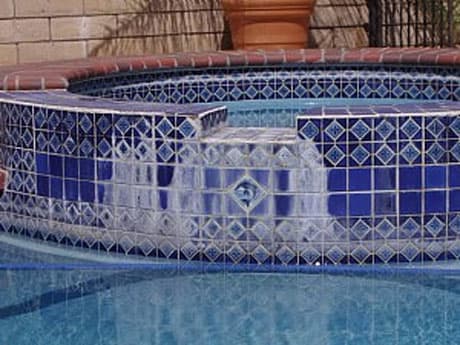 Pool tile before professional cleaning — example 2